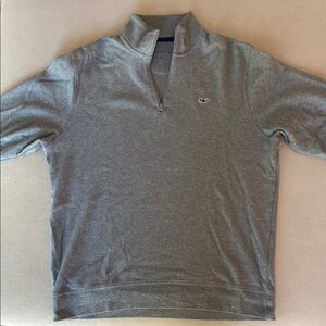 Vineyard Vines Gray Quarter-Zip Pullover